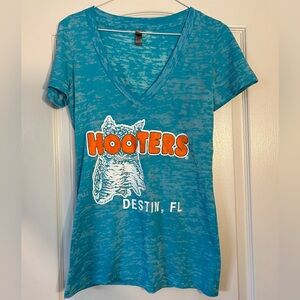 Blue Hooters Shirt Medium